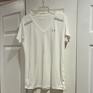 Under Armour women’s White and Gray V-Neck Tee